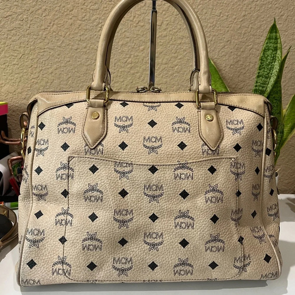 MCM Top-Zip Visetos 2-Way Bag - Picture 2 of 16